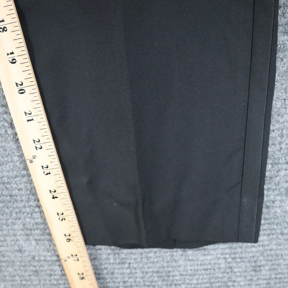 J.Crew‎ Dress Pants Mens W32 Black 100% Wool Suspender Buttons Formal Wear